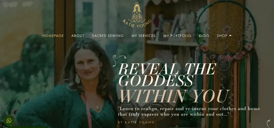 Katie Young website screenshot